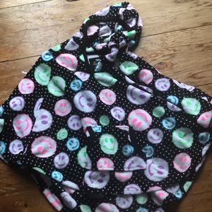 hooded fleece poncho